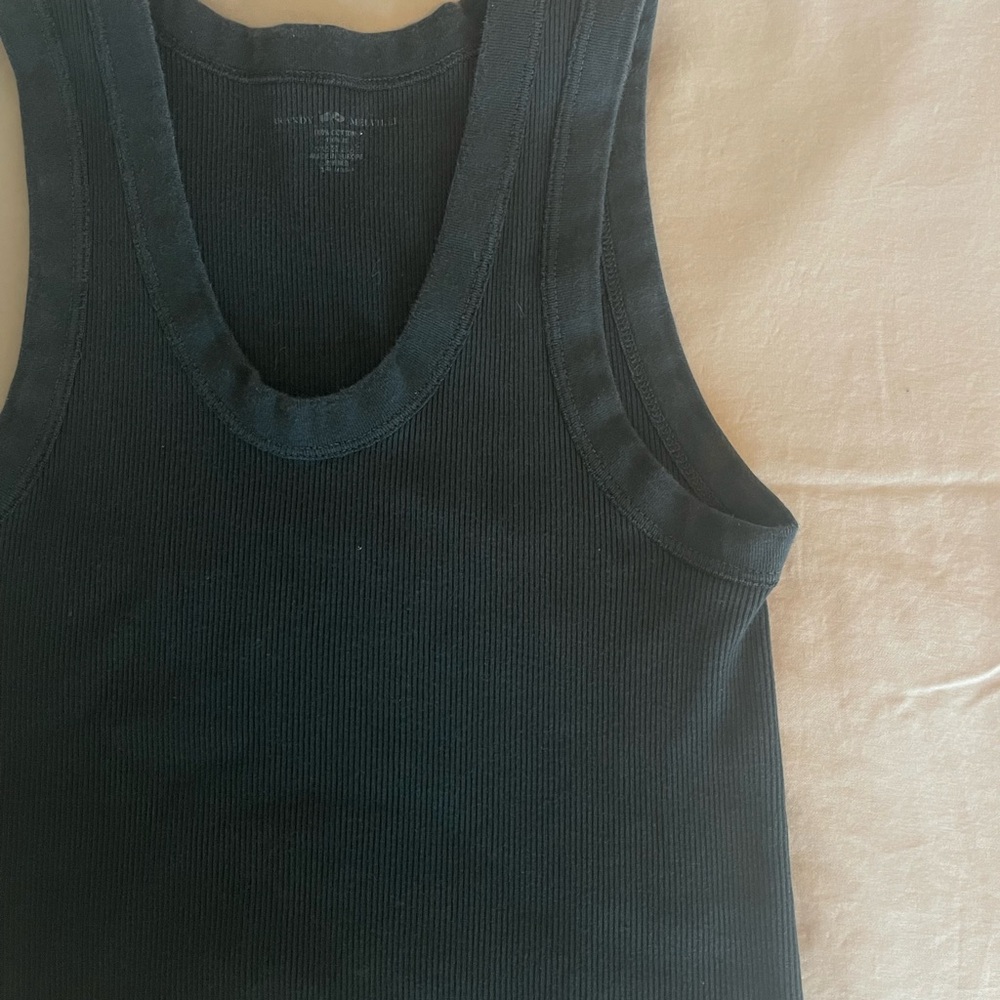 Brandy Melville black ribbed tank top